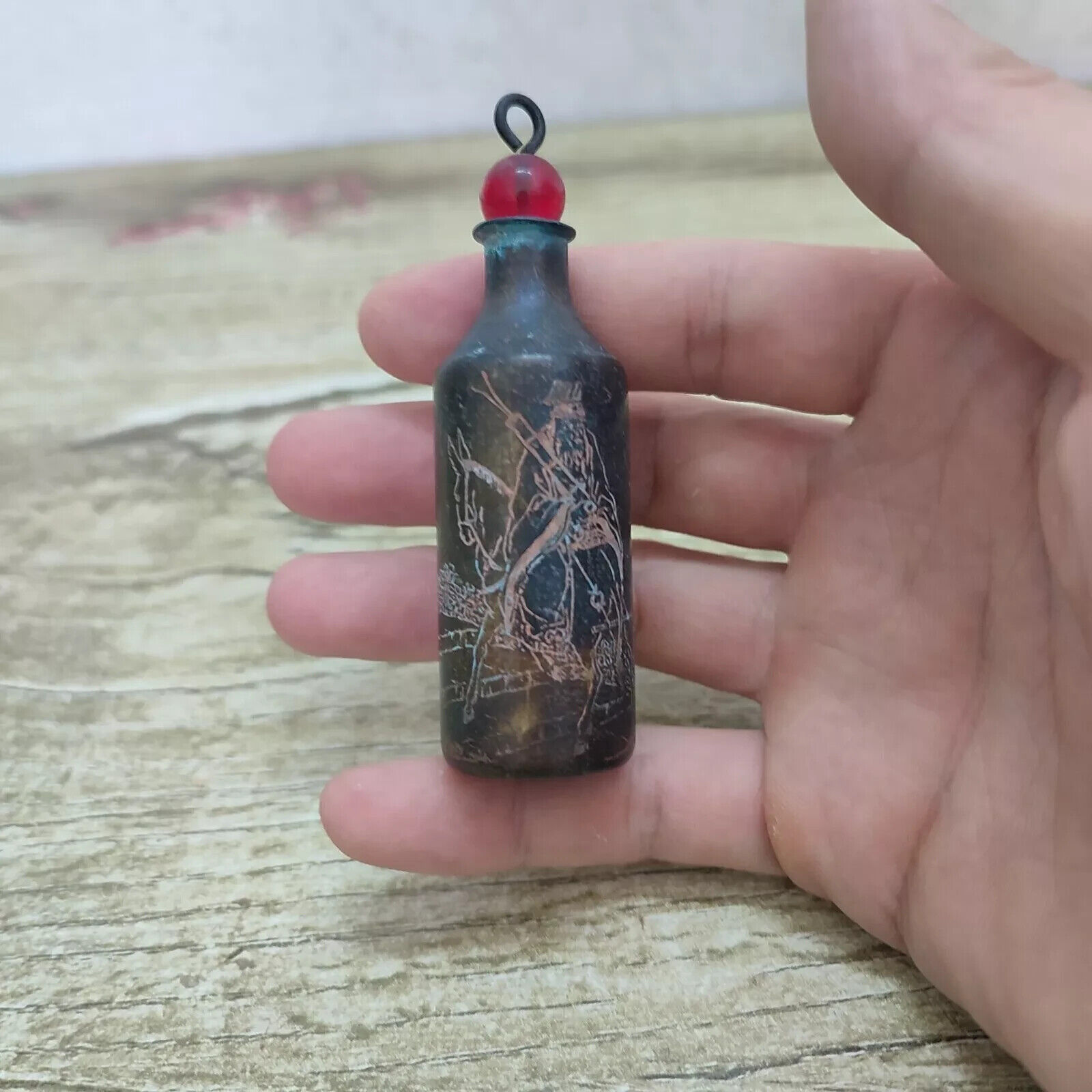 Vintage Collectible Bottles - 중국 골동품 빈티지 구리 조각 스너프