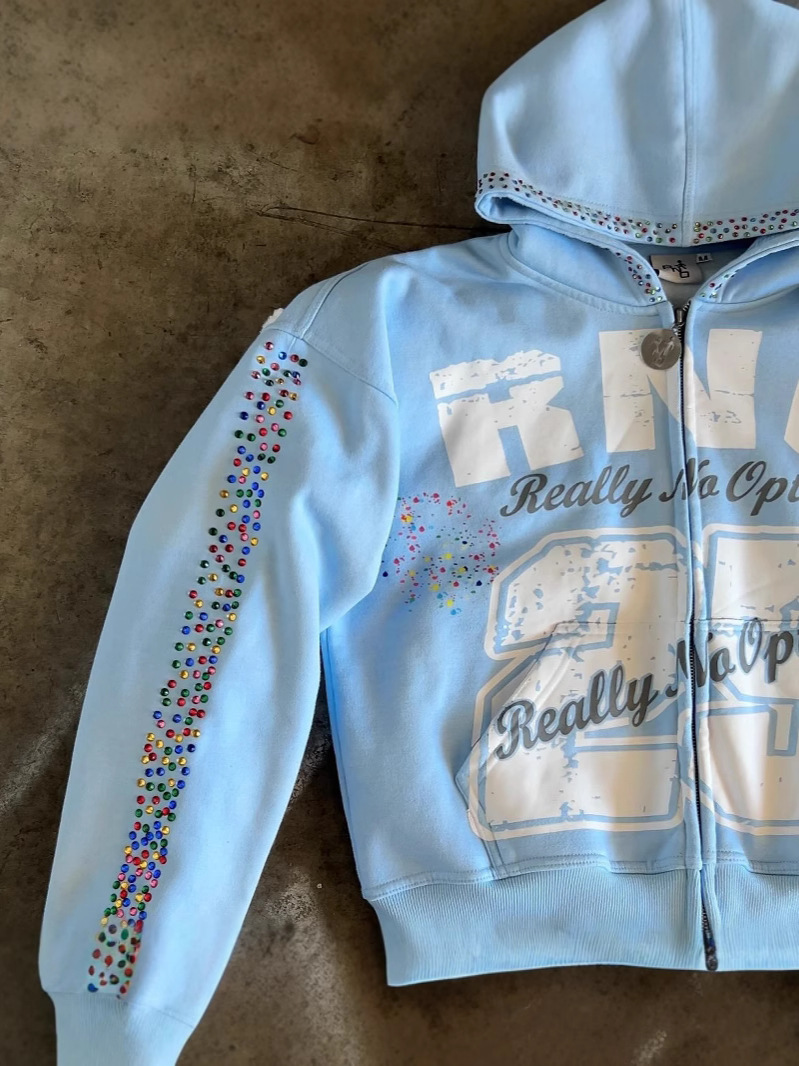 Vintage Zip Hoodie - 가을 빈티지 새로운 스타일의 뜨거운 벽돌