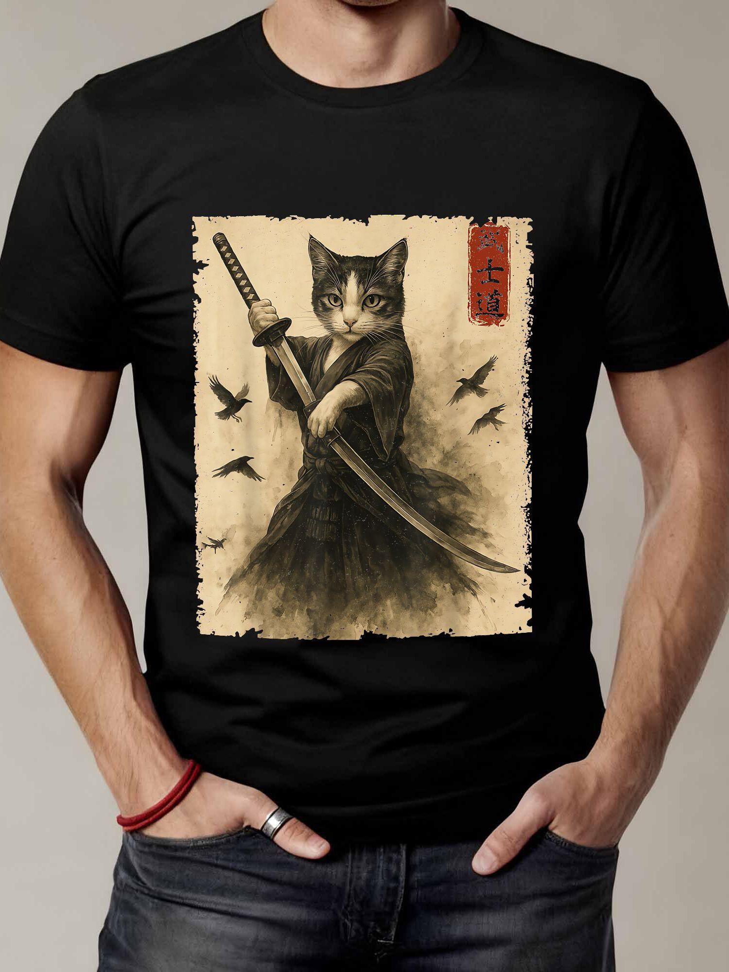 Collectible Vintage T Shirts - 우키요에 전사 예술을 그려낸 빈티지 사무라이