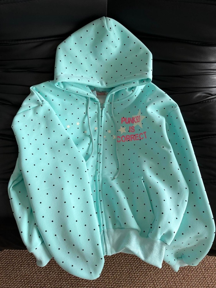 Vintage Zip Hoodie - Y2k 새 봄 패션 아메리칸 스타일