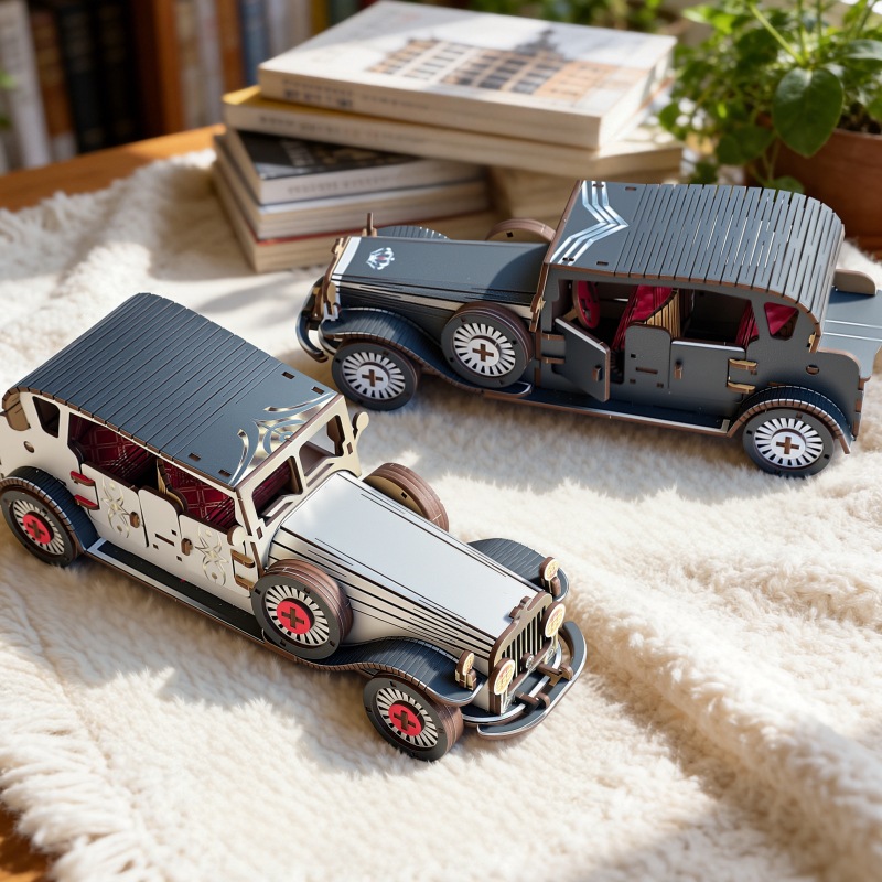 Vintage Collectible Cars - DIY 3D 나무 빈티지 클래식 자동차