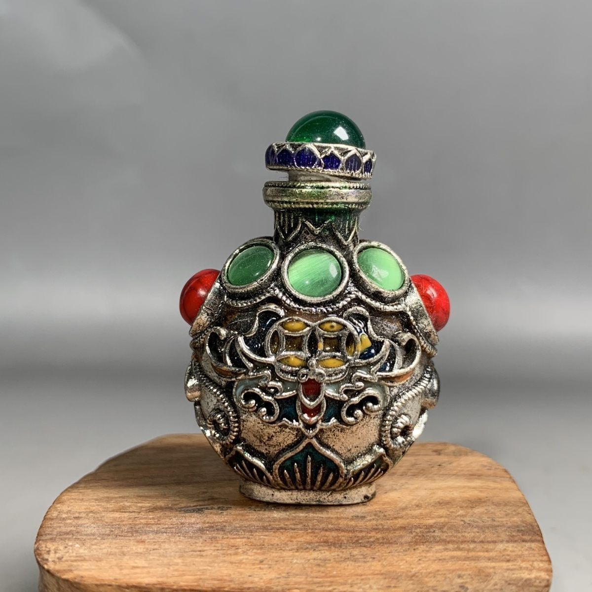 Vintage Collectible Bottles - 빈티지 칠보 청동 스너프 병, 미니