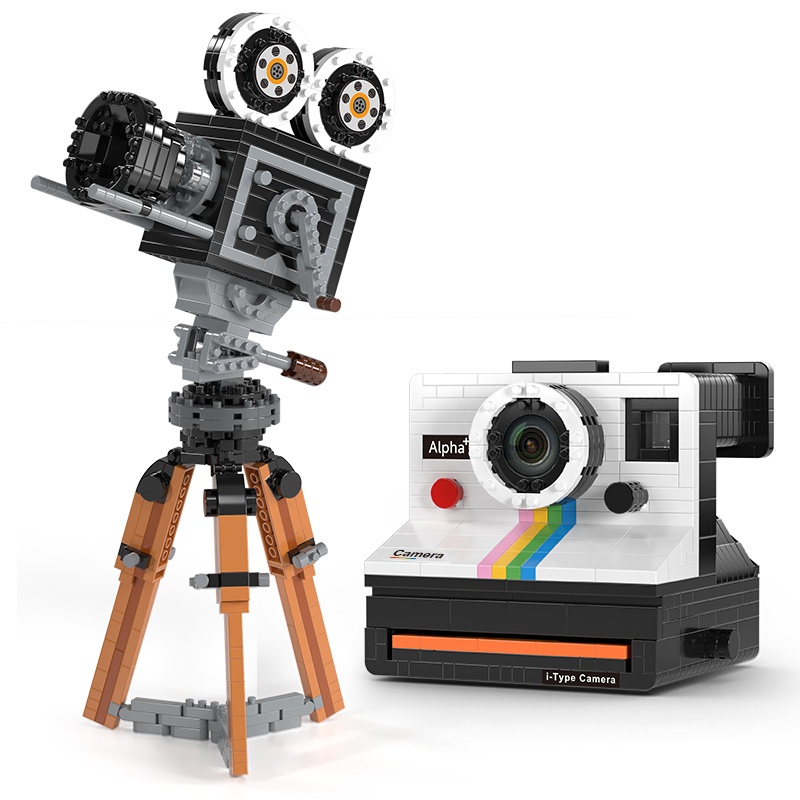 Collectible Vintage Cameras - 802pcs 미니 빌딩 블록 빈티지 모델