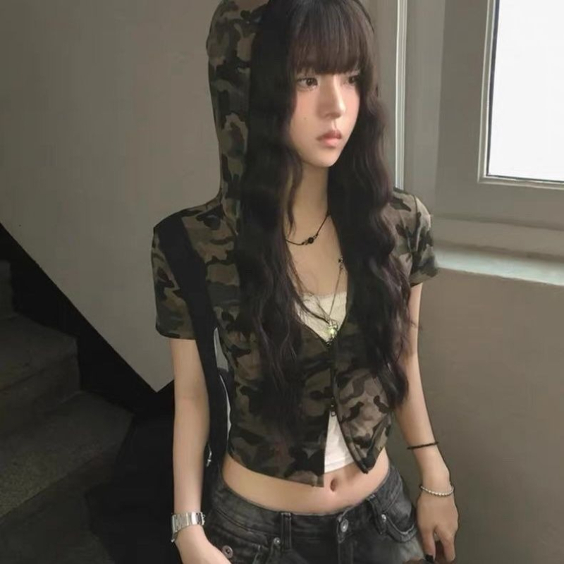 카무플라주 아메리칸 빈티지 지퍼탑 여성 후드티 스파이스 - Vintage Zip Hoodie 리뷰 및 가격