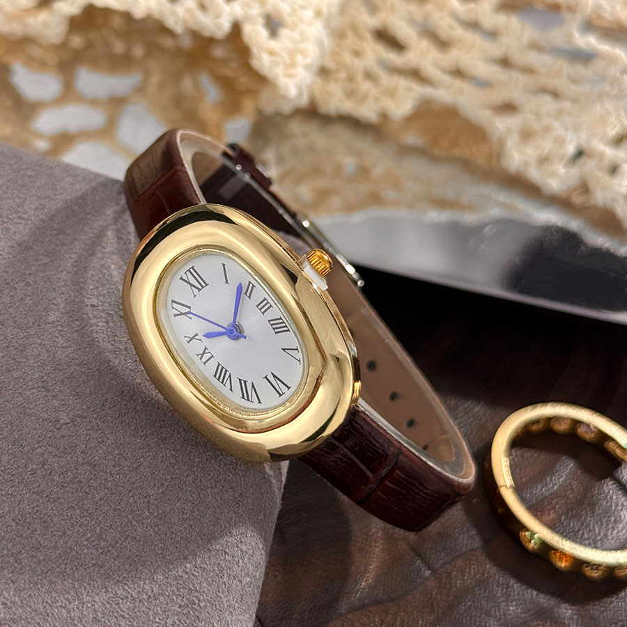 여성용 신상 타원형 욕조 모양 벨트 쿼츠 시계 우아한  - Vintage Watch Crystal 리뷰 및 가격