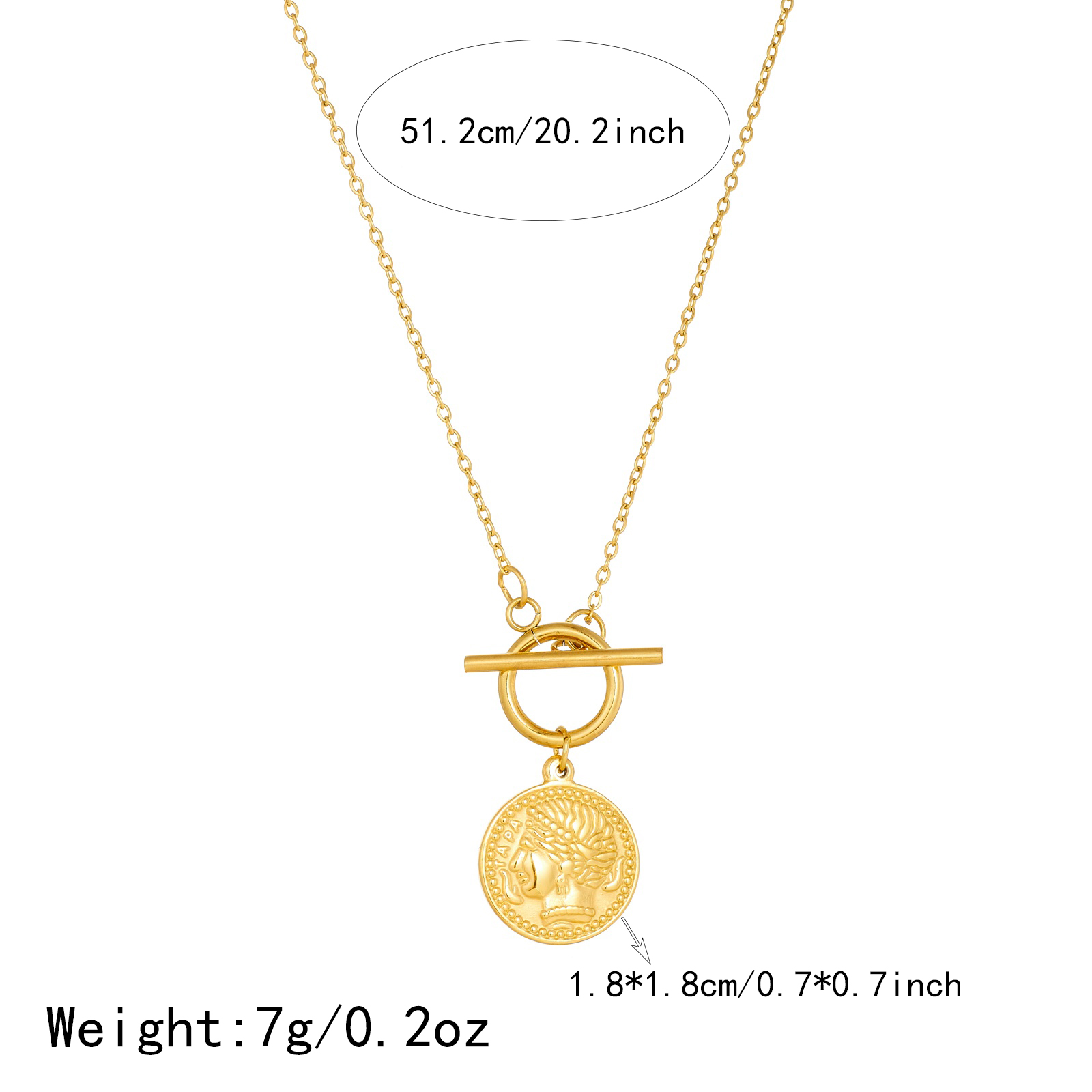 스테인레스 스틸 골든 빈티지 원형 초상화 코인 펜던트  - Vintage Collectible Coins 리뷰 및 가격