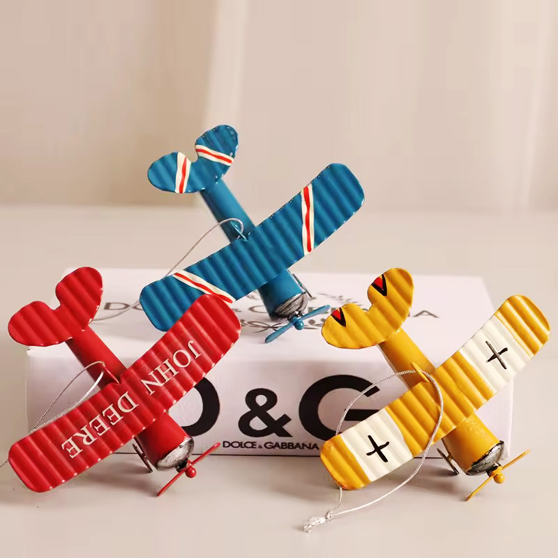 빈티지 금속 비행기 모형 레트로 철제 항공기 장식품 북 - Vintage Collectible Christmas Ornaments 리뷰 및 가격