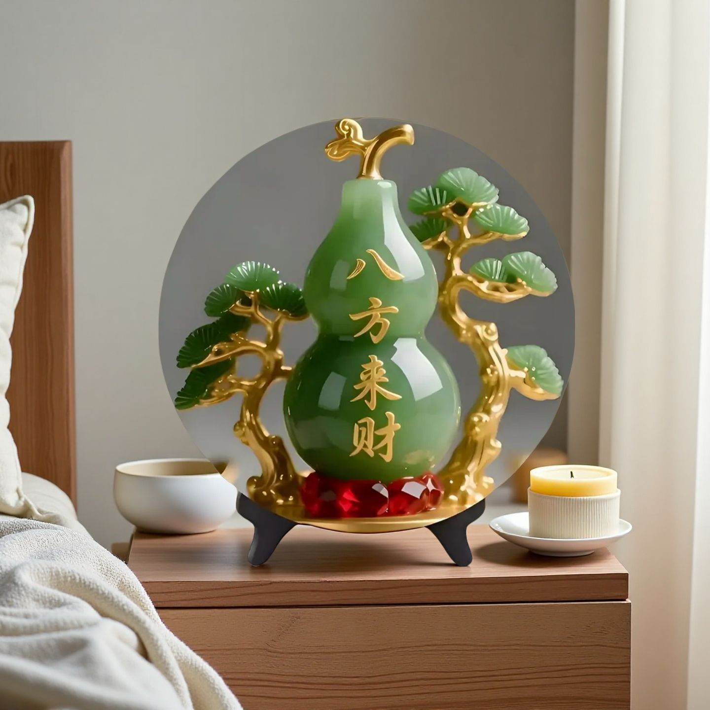 천연 옥 조롱박 장식품 현관 거실 데스크탑 장식 빈티지 - Vintage Collectible Christmas Ornaments 리뷰 및 가격