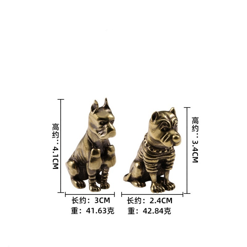 빈티지 황동 피트불 불독 피규어, 미니 티 펫 장식품, - Vintage Collectible Christmas Ornaments 리뷰 및 가격