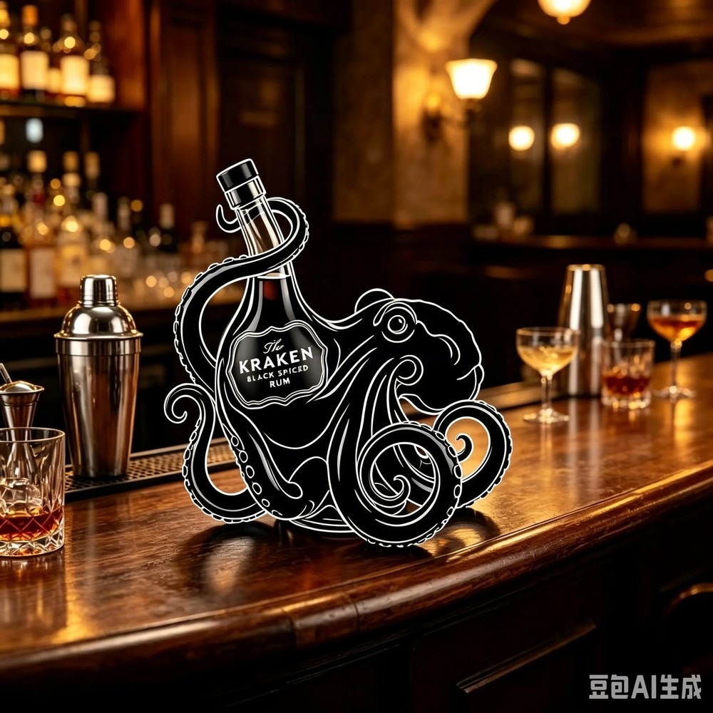 빈티지 크라켄 문어 럼 병 프린트 레트로 바 장식 위스 - Vintage Collectible Bottles 리뷰 및 가격