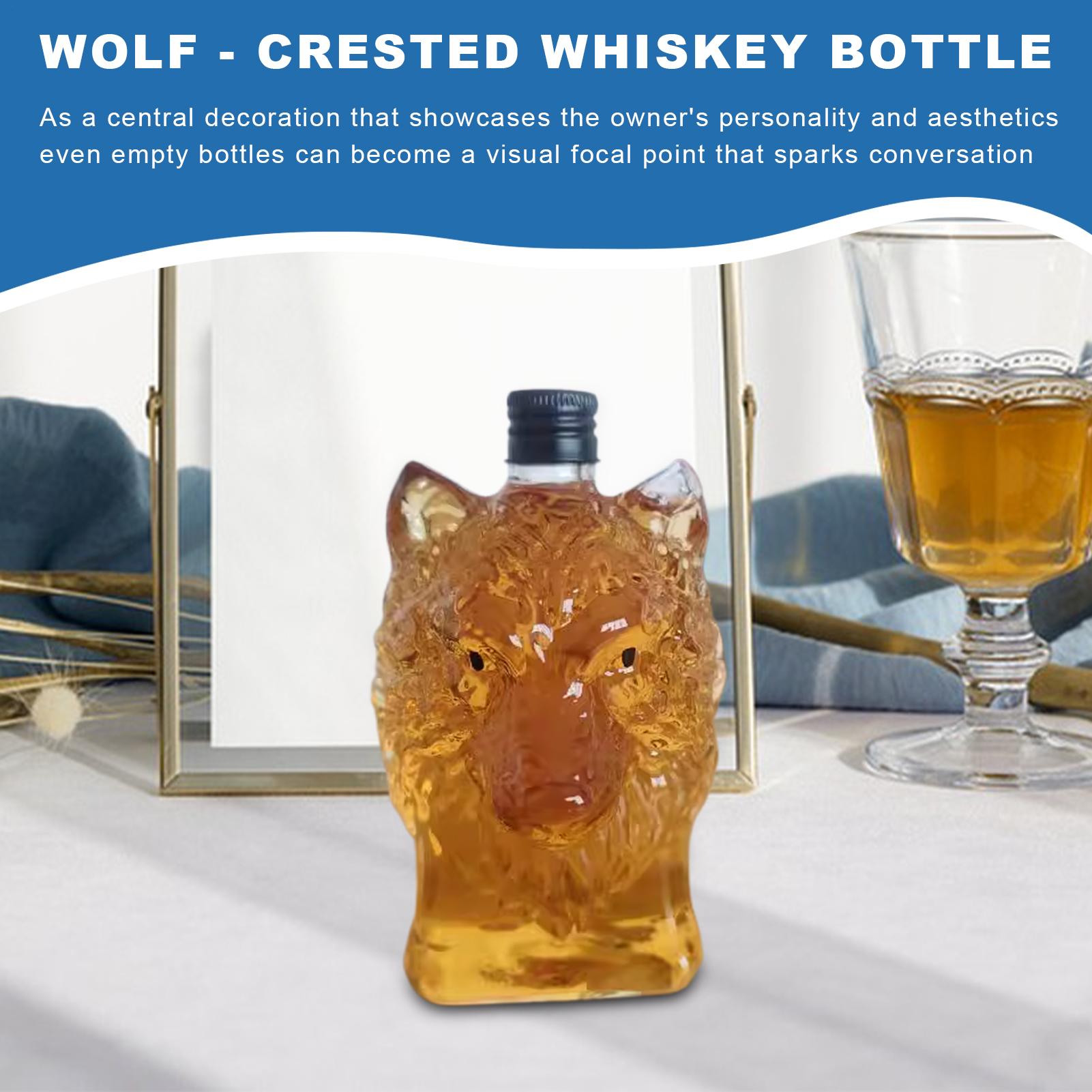 위스키 병 늑대 모양 와인 컵 빈티지 늑대 테마 유리병 - Vintage Collectible Bottles 리뷰 및 가격