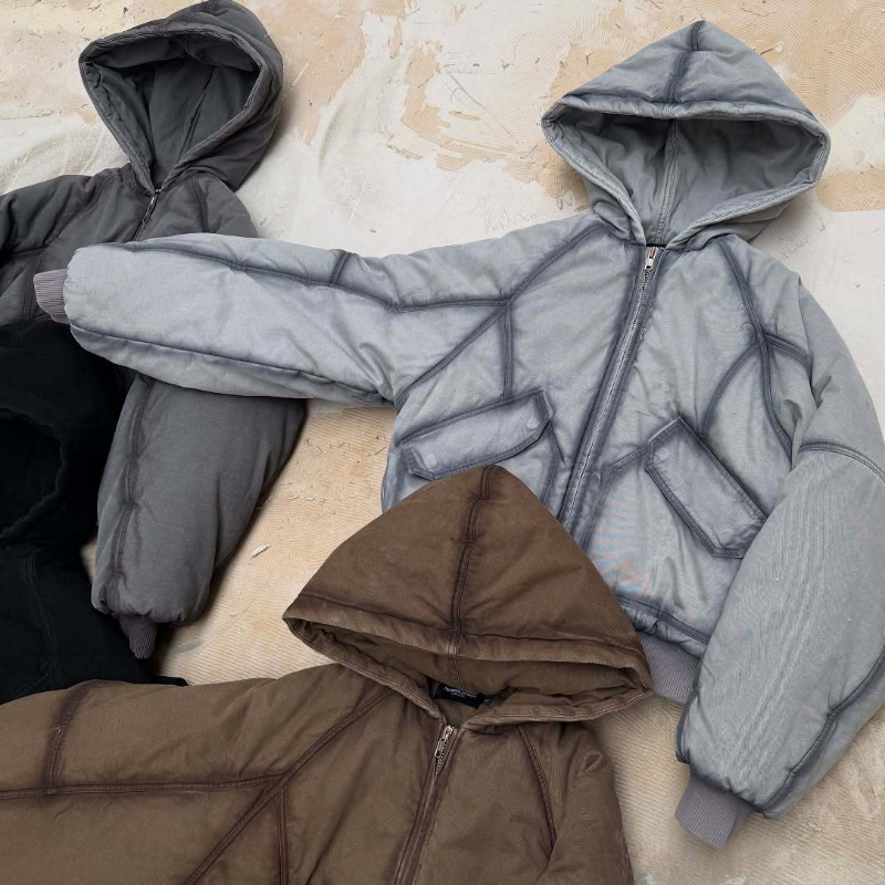 남성 대형 세척 캔버스 후드 폭격기 재킷 두꺼운 퀼트  - Vintage Zip Hoodie 리뷰 및 가격