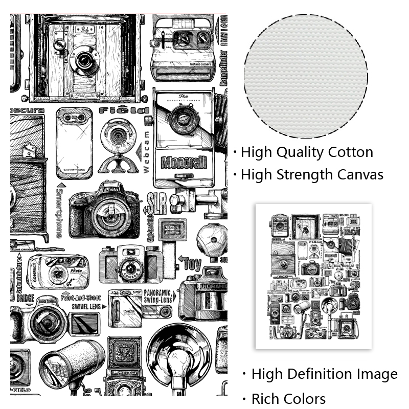 빈티지 카메라 일러스트레이션 컬렉션 포스터 및 프린트, - Collectible Vintage Cameras 리뷰 및 가격