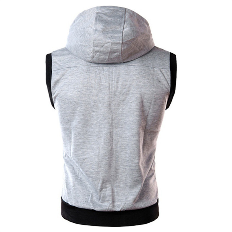 남성용 후드 민소매 조끼, 단색 슬림핏 캐주얼 카디건, - Vintage Zip Hoodie 리뷰 및 가격