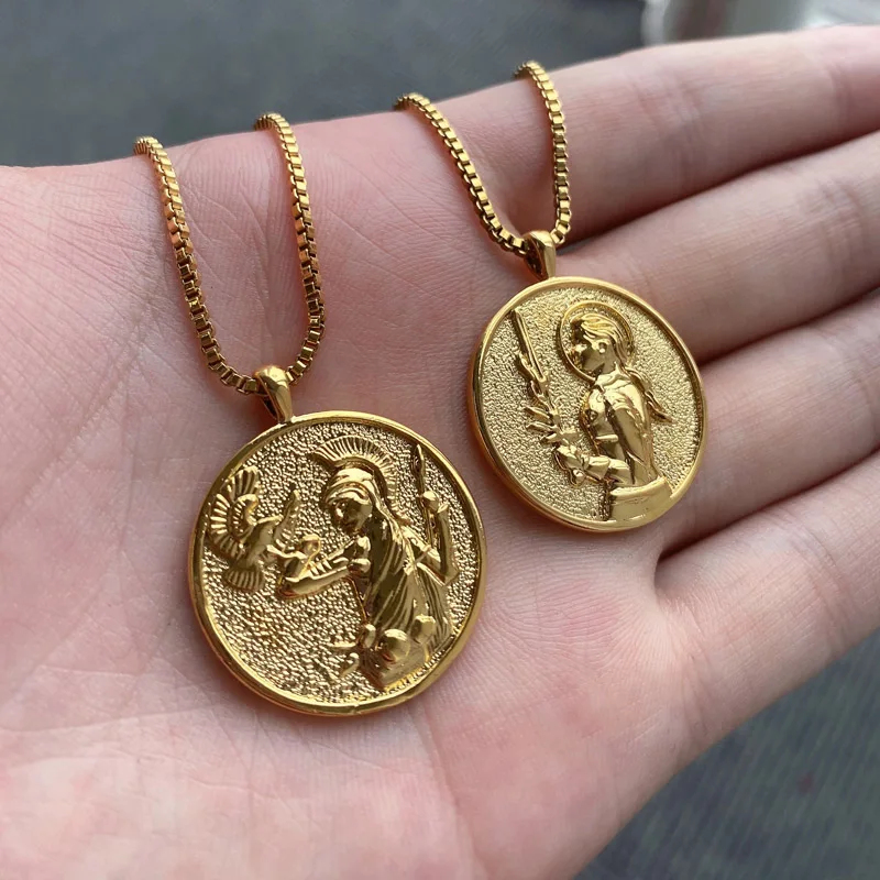 여성용 아테나 여신 동전 목걸이, 스테인리스 스틸 빈티 - Vintage Collectible Coins 리뷰 및 가격