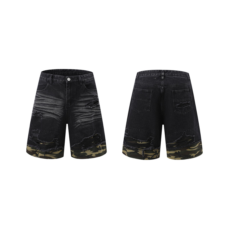 남성용 디스트레스드 데님 반팔 셔츠 반바지 세트 2피스 - Vintage Zipper 리뷰 및 가격