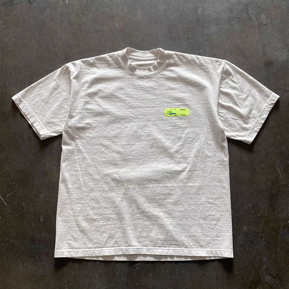 남녀공용 빈티지 의자 프린트 티셔츠, 흰색 루즈 코튼  - Collectible Vintage T Shirts 리뷰 및 가격