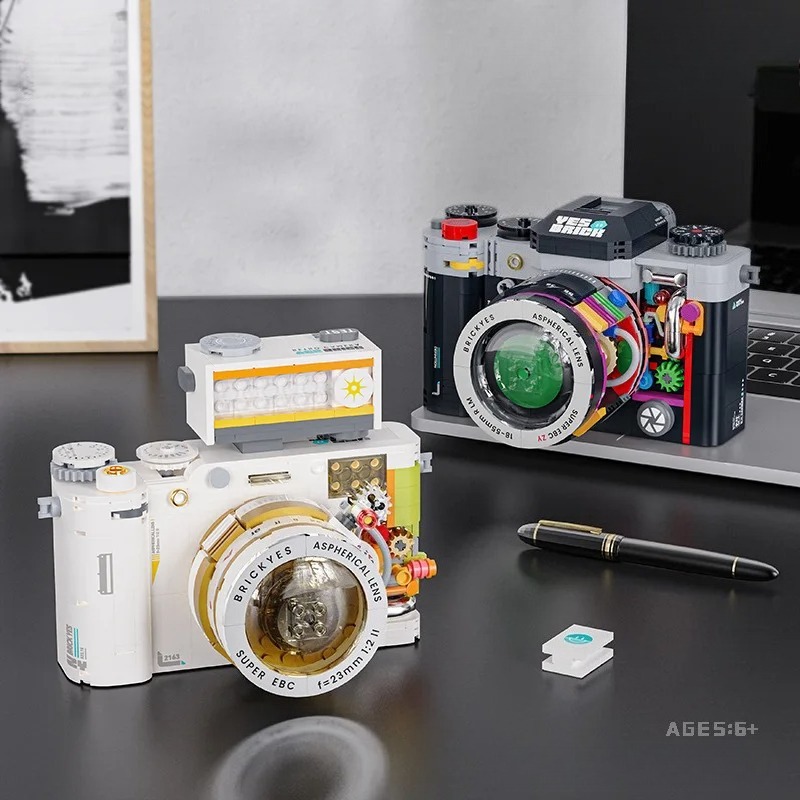 빈티지 카메라 블록 모델 DIY 블록 입자 조립 어린이 - Collectible Vintage Cameras 리뷰 및 가격