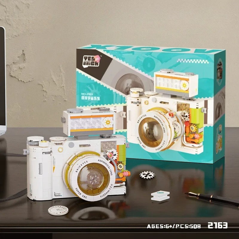 빈티지 카메라 블록 모델 DIY 블록 입자 조립 어린이 - Collectible Vintage Cameras 리뷰 및 가격