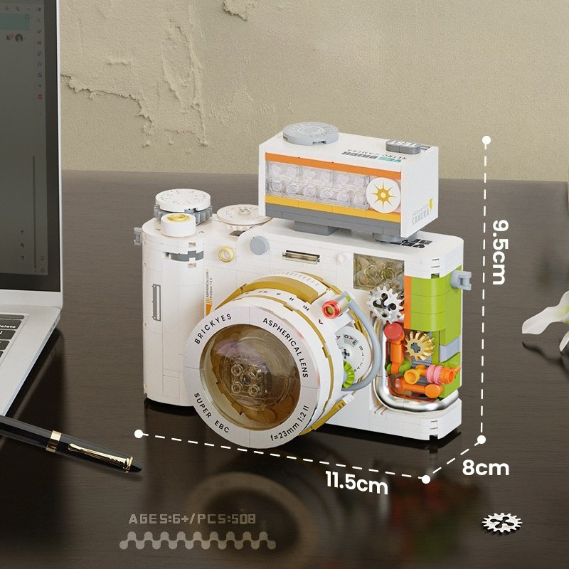 빈티지 카메라 블록 모델 DIY 블록 입자 조립 어린이 - Collectible Vintage Cameras 리뷰 및 가격