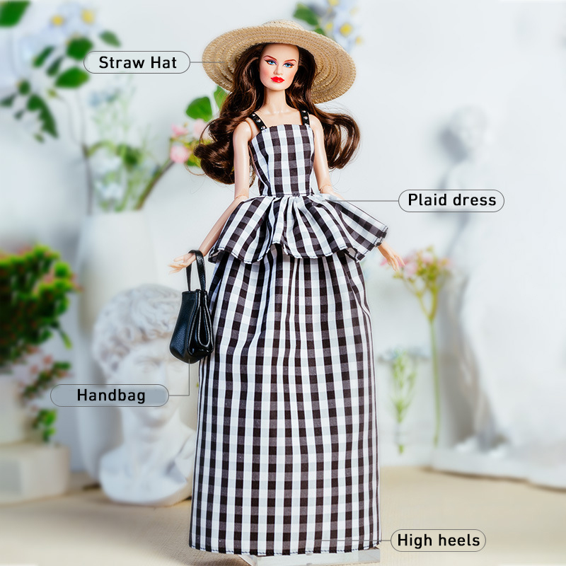 32cm 슈퍼 모델 인형 복장 유럽 패션 빈티지 흑백  - Vintage Collectible And Vintage Dolls 리뷰 및 가격