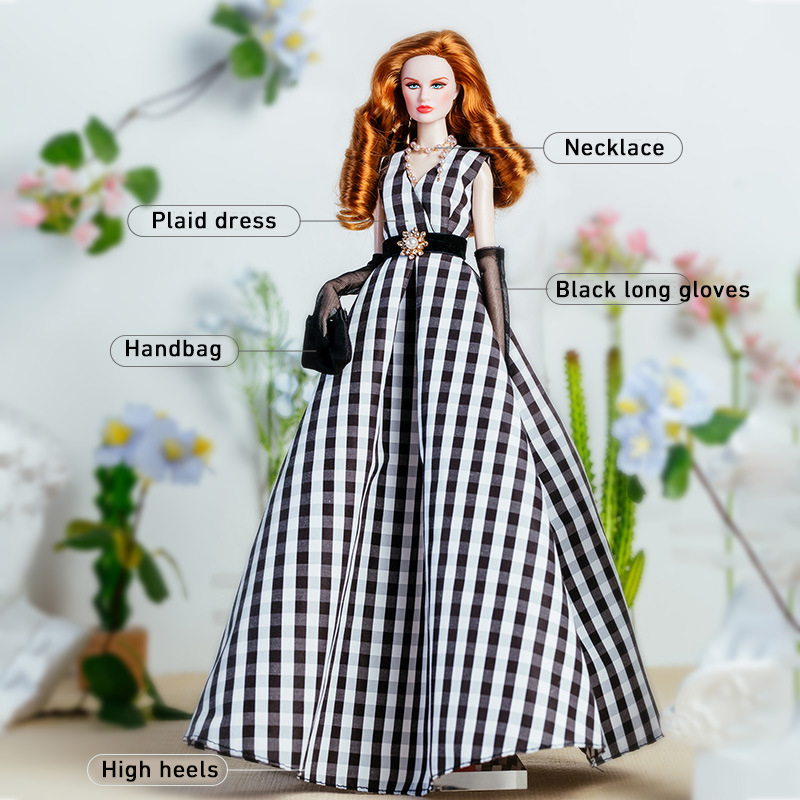 32cm 슈퍼 모델 인형 복장 유럽 패션 빈티지 흑백  - Vintage Collectible And Vintage Dolls 리뷰 및 가격