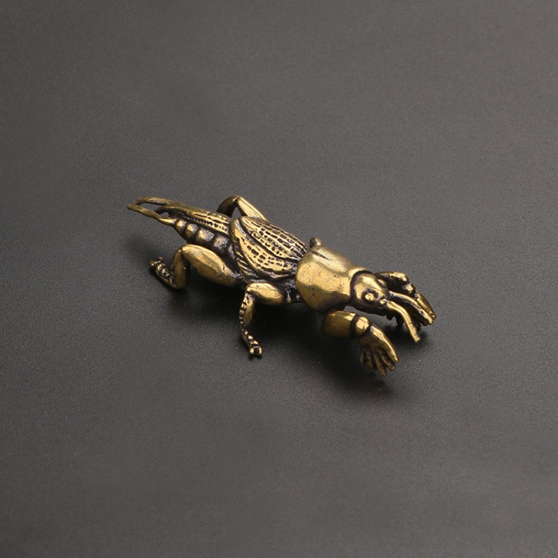 1개 황동 조각 미니 곤충 장식품 티 펫 데스크 자동차 - Vintage Collectible Christmas Ornaments 리뷰 및 가격