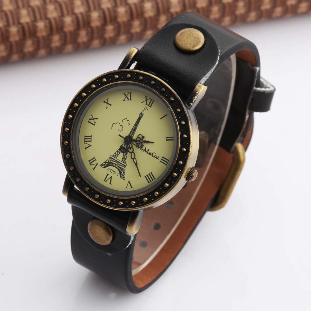 여성 시계 패션 빈티지 여성 시계 가죽 밴드 쿼츠 시계 - Vintage Watch Crystal 리뷰 및 가격