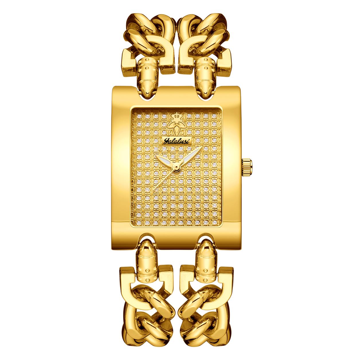 야라루시 청키 더블 U 링크 골드 스퀘어 여성용 시계  - Vintage Watch Crystal 리뷰 및 가격